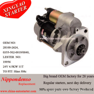 4.5kw 24V Hino Reduction Starter Exporteur (281002622B)